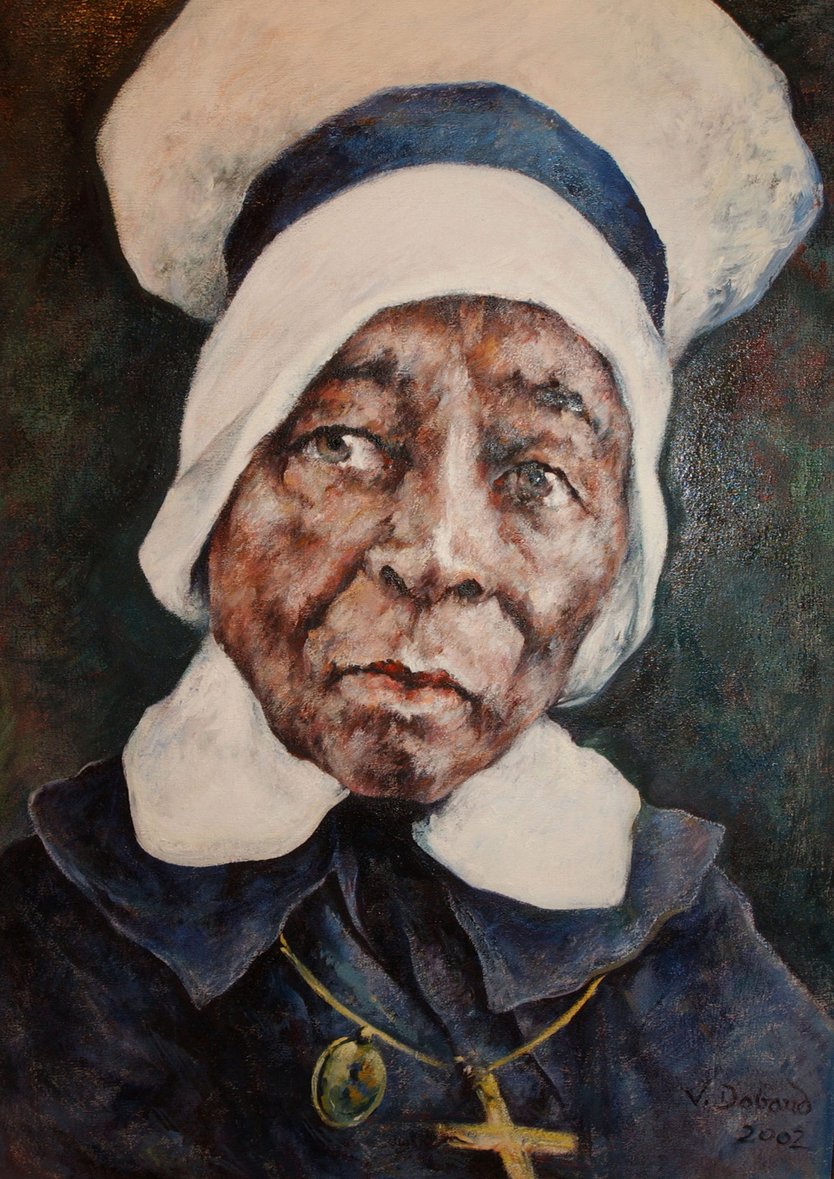 A painting depicts Mother Mary Elizabeth Lange, founder of the Oblate Sisters of Providence, the first Catholic order of African-American nuns, ... - mother-lange