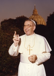 Pope John Paul I, known as the smiling pope, is pictured at the Vatican in 1978. He served one of the shortest papacies -- 34 days. Born Albino Luciani, he was the cardinal of Venice, Italy, when he was elected pope Aug. 26, 1978. He died Sept. 28. (CNS file photo/L'Osservatore Romano)