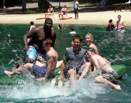 Swimming at Black Rock Retreat Center is just one of the fun activities at the Quo Vadis retreat.