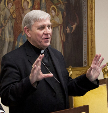 Archbishop Jerome E. Listecki of Milwaukee in a 2012 file photo. (CNS photo/Paul Haring) (Feb. 14, 2012)