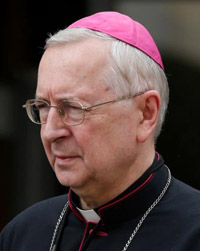 Archbishop Stanislaw Gadecki of Poznan, president of the Polish bishops' conference, said at the synod, "An atmosphere of fear does not exist because we believe in the Holy Spirit. We also believe in the guidance of the Holy Father, who has to regulate this." (CNS photo/Paul Haring) 