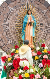 A statue of Our Lady of Guadalupe is pictured in 2014 in Los Angeles. Our Lady of Guadalupe's feast day is celebrated Dec. 12. (CNS photo/Victor Aleman, Vida-Nueva.com)