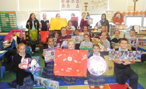 Students from St. Jerome School collected items for patients at The Children's Hospital of Philadelphia.