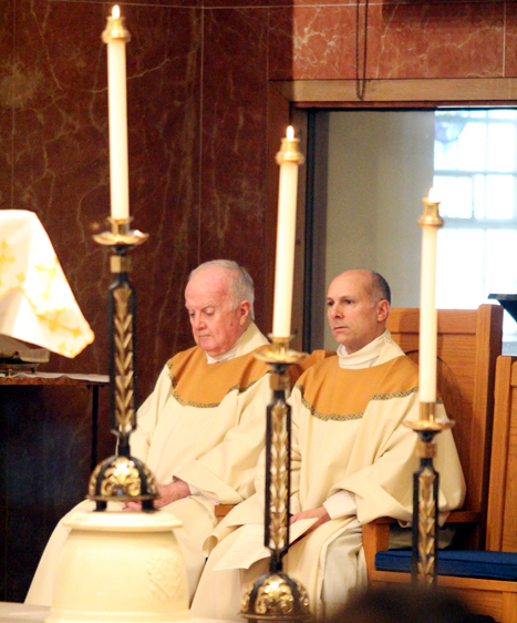 Msgr. Charles McGroarty (son of the parish and resident) and Father Thomas Sodano (pastor)