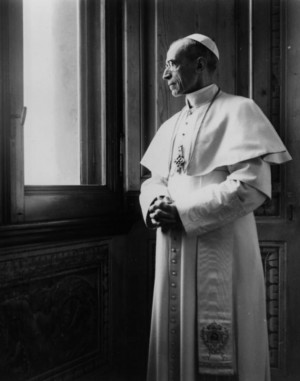 Pope Pius XII is pictured at the Vatican in a file photo dated March 15, 1949. (CNS file photo)