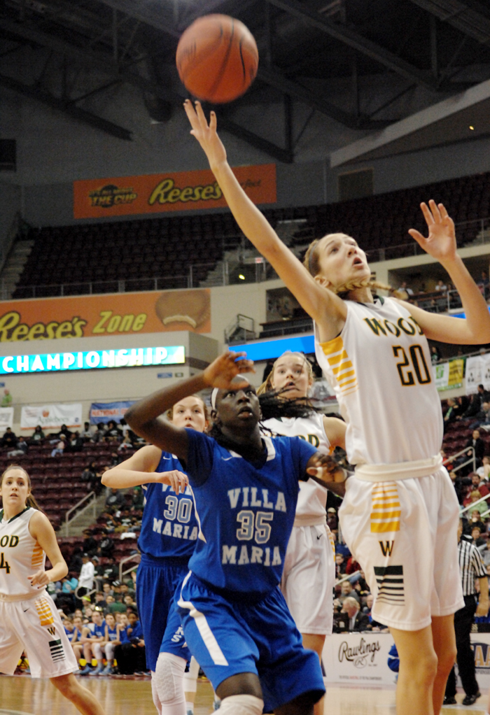 Sophomore Kate Connolly goes up for a shot for Archbishop Wood during the Vikings' PIAA class AAA victory over Erie's Villa Maria High School. (Photo by D'Mont Reese)