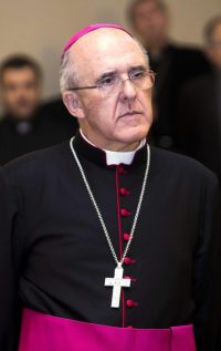 Cardinal-designate Carlos Osoro Sierra, one of 17 new cardinals, is pictured in a 2014 photo in Spain. (CNS photo/Gustavo Grillo, EPA) 