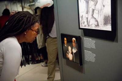A woman looks at an exhibit in 2016 at the National Museum of African American History and Culture.  (CNS photo/Jaclyn Lippelmann, Catholic Standard) 