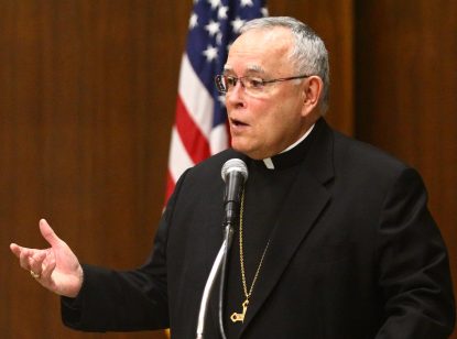Archbishop Charles Chaput speaks during a press conference Oct. 3, 2016 in Philadelphia. 