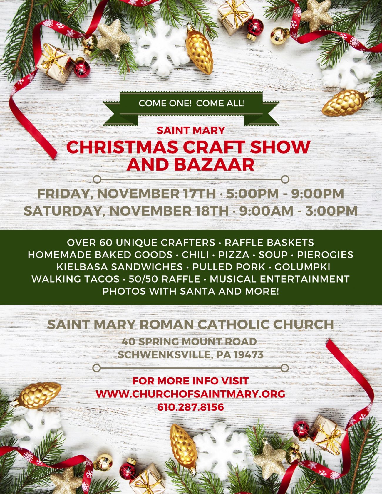 St. Mary Parish Christmas Craft Show and Bazaar Catholic Philly