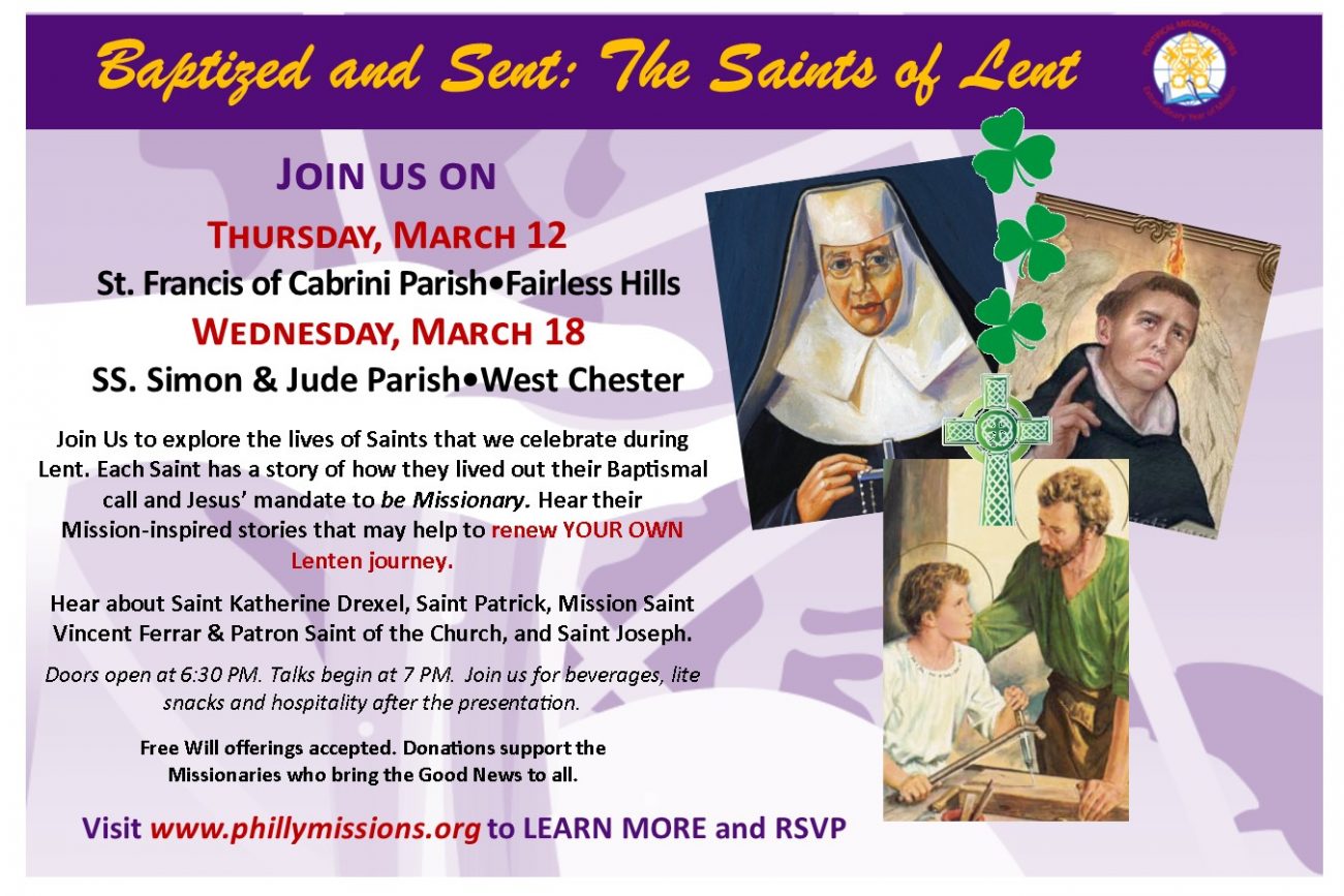 Baptized and Sent The Saints of Lent CatholicPhilly