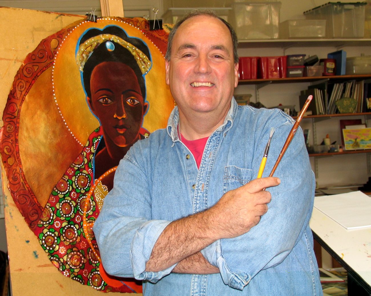 Oblate Brother Mickey McGrath, an acclaimed liturgical artist, is using his talents to foster healing and justice in the struggle against racism. (Photo courtesy of Brother Mickey McGrath, O.S.F.S.)