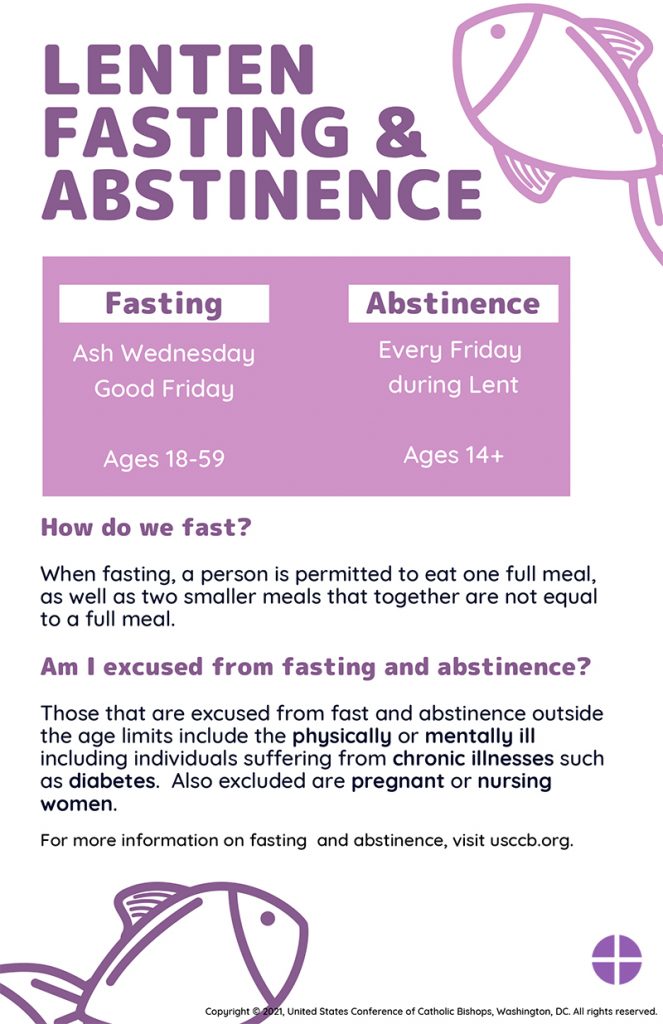 Rules for fasting and abstinence during Lent Catholic Philly