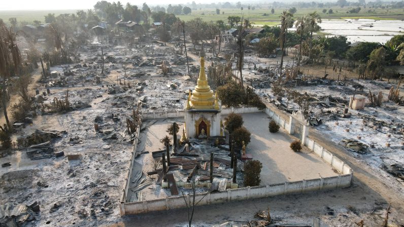 Military burns houses, destroying villages in northwest Myanmar - Vimarsana News