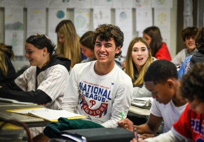 Lansdale Catholic students sport Phillies gear