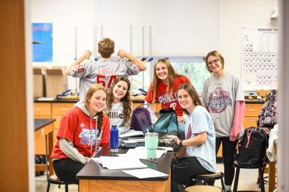 Lansdale Catholic students sport Phillies gear