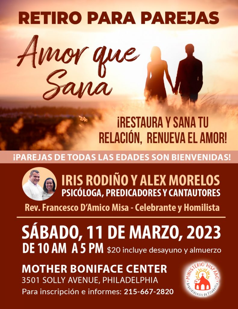 Retiro para parejas: “Amor que sana” programado para el 11 de marzo –  Catholic Philly