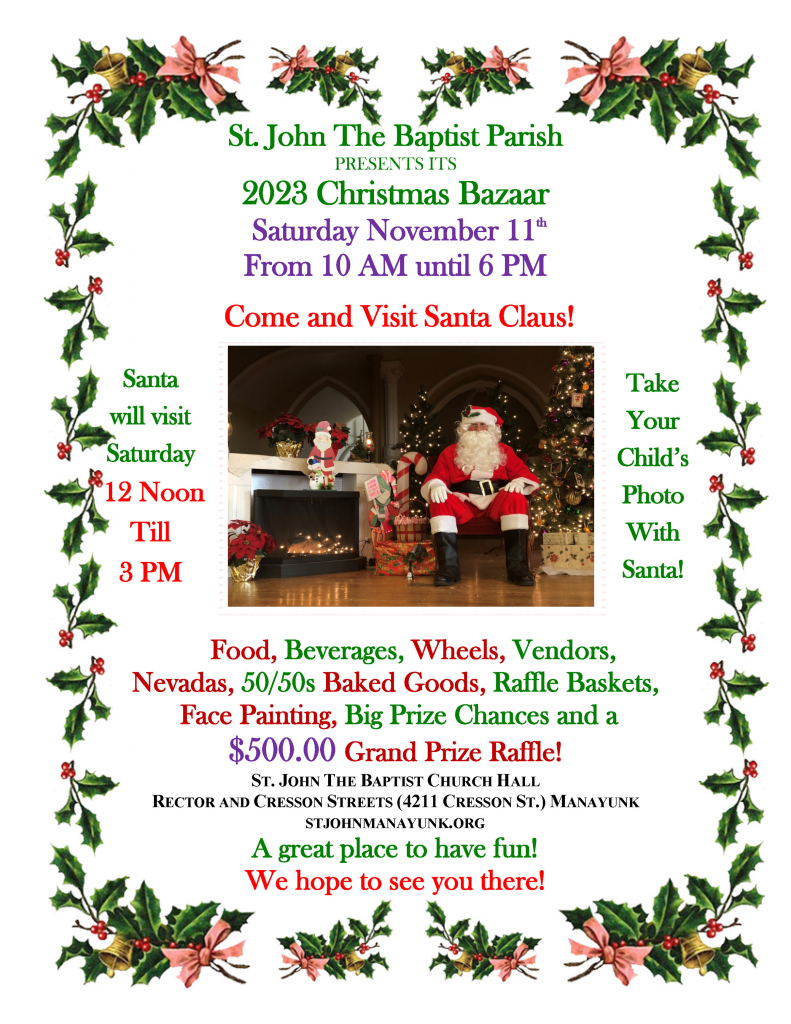 Christmas Bazaar at St. John the Baptist Parish Set for Nov. 11 ...