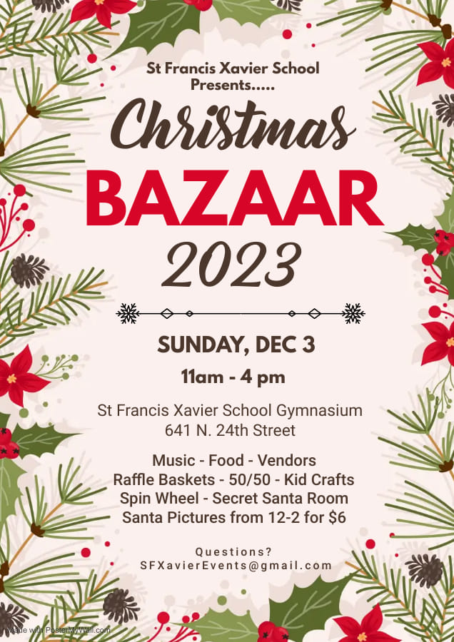 Saint Francis Xavier School Philadelphia To Hold Christmas Bazaar Dec   St Francis Xavier School Christmas Bazaar 