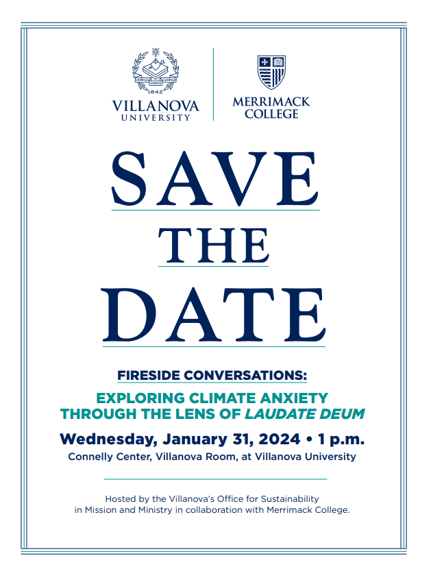 Villanova to Hold Fireside Conversation Exploring Climate Anxiety Through the Lens of Laudate Deum - Vimarsana News