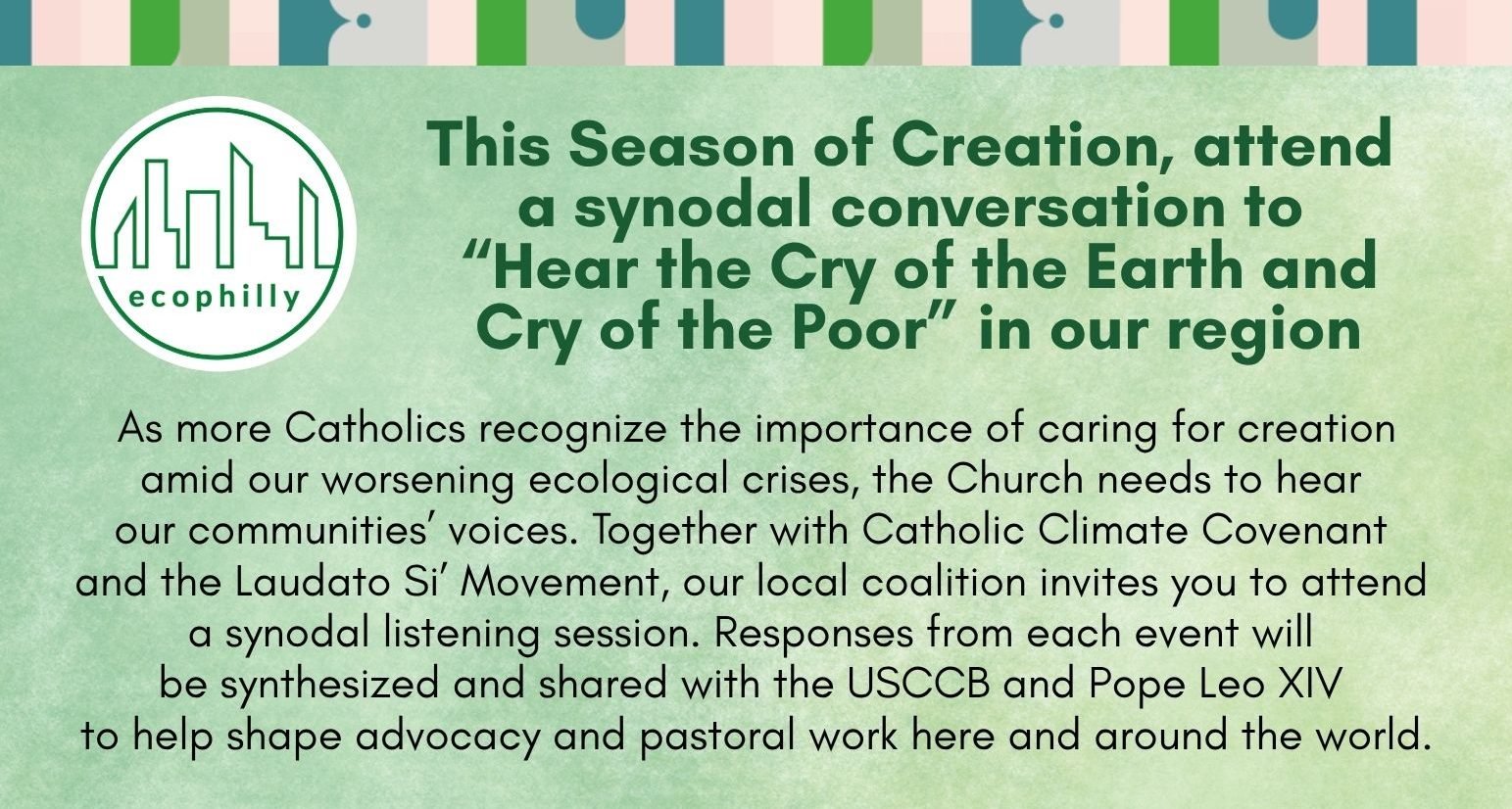 EcoPhilly Hosts Season of Creation Synodal Conversations